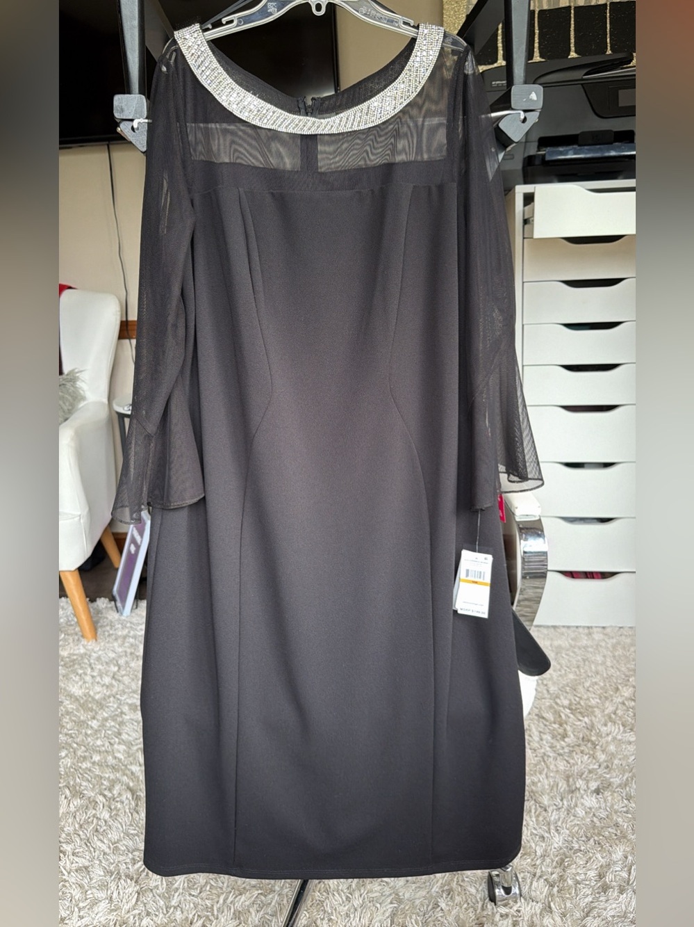 NWT Alex Evenings black formal dress